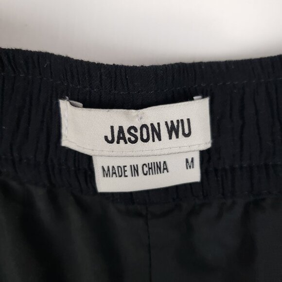 Jason Wu Black Plisse Pleated Bootcut Trousers Dress Pants Womens Size Medium - Picture 6 of 9